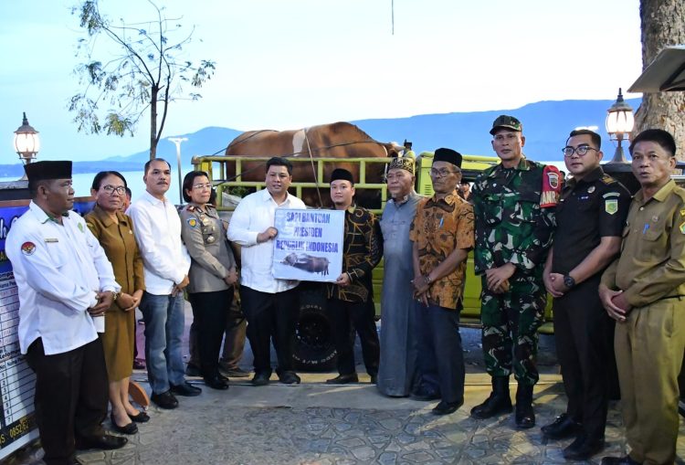 Bupati Samosir Serahkan Hewan Qurban Bantuan Presiden dan Pemkab, Perkuat Toleransi dan Kepedulian Sosial Bupati Samosir Serahkan Hewan Qurban Bantuan Presiden dan Pemkab, Perkuat Toleransi dan Kepedulian Sosial