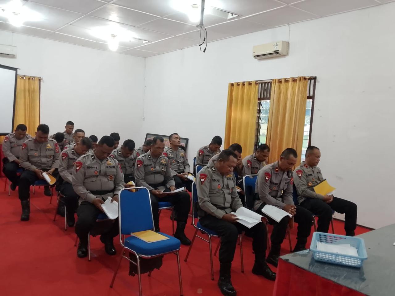 Binrohtal Perkuat Karakter Personel, Satuan Brimob Polda Sumut Tanamkan Nilai Integritas dan Keimanan