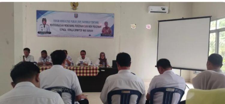 DPMPTSP Way Kanan Serap Aspirasi Publik untuk Matangkan Perbup Pendelegasian Kewenangan Perizinan DPMPTSP Way Kanan Serap Aspirasi Publik untuk Matangkan Perbup Pendelegasian Kewenangan Perizinan
