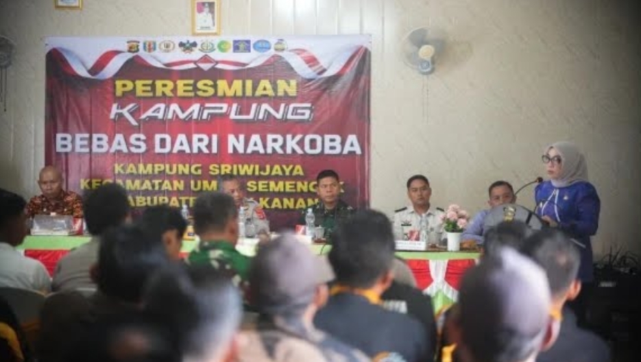 Bupati Ayu Asalasiyah Resmikan Kampung Sriwijaya Umpu Semenguk Jadi Kampung Bebas Narkoba