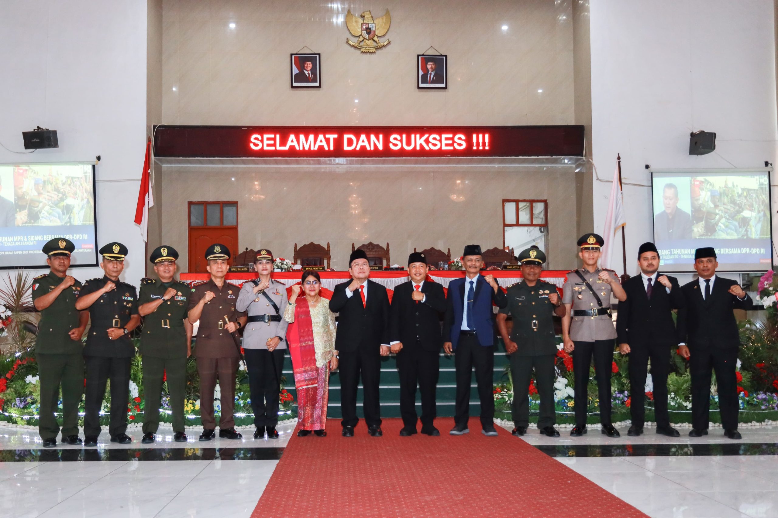 Wali Kota Pematangsiantar Menyaksikan Pidato Kenegaraan Presiden RI Prabowo Subianto dalam Sidang Tahunan MPR RI dan Sidang Bersama DPR RI-DPD RI Tahun 2026 