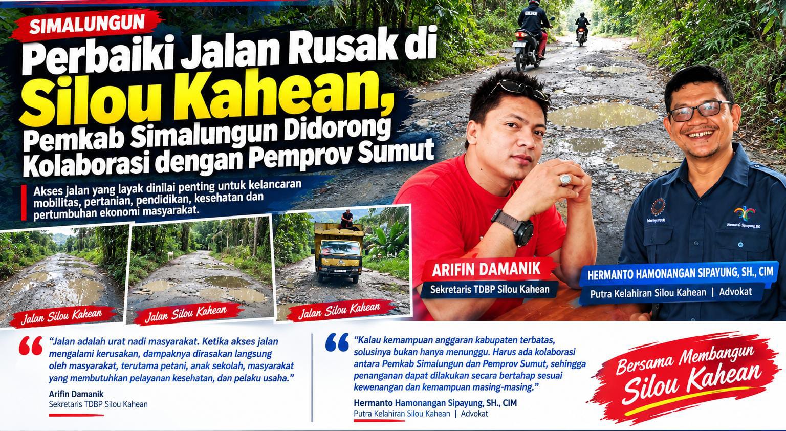 Perbaiki Jalan Rusak di Silou Kahean, Pemkab Simalungun Didorong Kolaborasi dengan Pemprov Sumut Perbaiki Jalan Rusak di Silou Kahean, Pemkab Simalungun Didorong Kolaborasi dengan Pemprov Sumut
