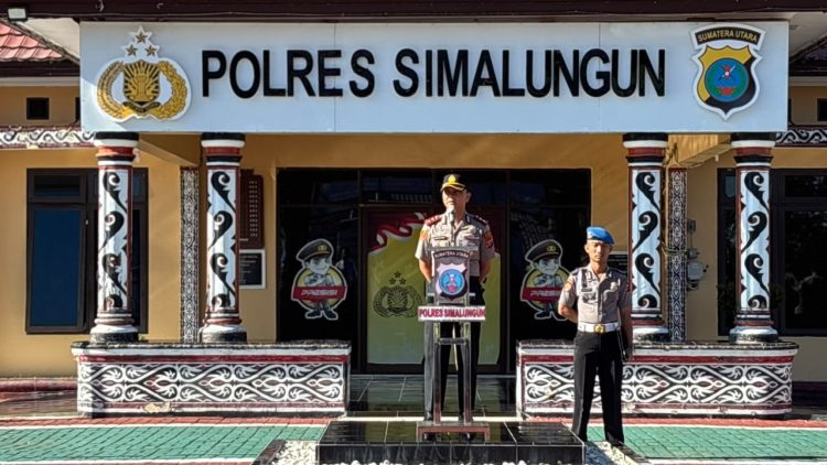 Pimpin Apel Pagi, Kapolres Simalungun Tekankan Disiplin, Pengawasan Melekat dan Kesiapsiagaan Hadapi Bencana