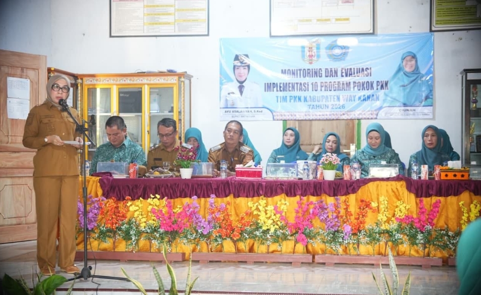 Bupati Ayu Asalasiyah Dorong Penguatan 10 Program Pokok PKK Demi Mewujudkan Keluarga Tangguh Di Way Kanan