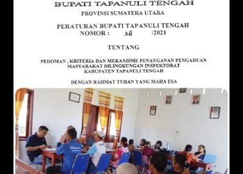 Inspektorat Tapteng saat melakukan pemeriksaan dugaan penyalah gunaan Dana Desa Kedai Gedang.