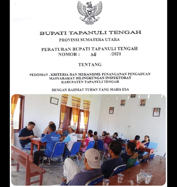 Inspektorat Tapteng saat melakukan pemeriksaan dugaan penyalah gunaan Dana Desa Kedai Gedang.