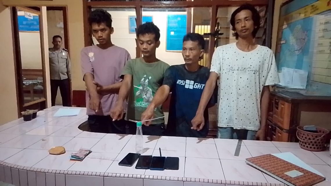 Keempat tersangka beserta barang bukti telah diserahkan ke Polsek Bangun resor Simalungun