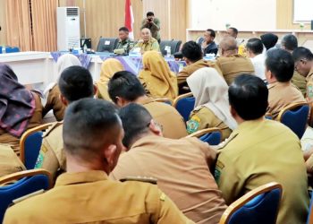 Suasana rapat pembentukan satuan tugas penindakan dan pembinaan premanisme dan ormas