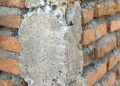 Tiang kolom struktur bangunan gedung kantor pangulu nagori Dolok Tomuan keadaan berongga