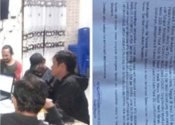 Terduga pelaku dan lembaran laporan ke Polsek Sidamanik resor Simalungun
