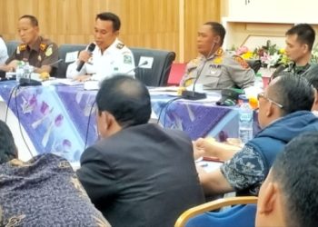Suasana Rapat Koordinasi (Rakor) Forum Koordinasi Pimpinan Daerah (Forkopimda)