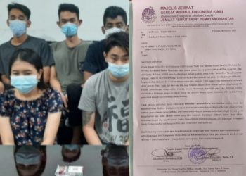 Lembaran surat GMII Bukit Sion dan pengunjung karoke Anda diamankan Polres Pematang Siantar Tahun 2021 silam (dok Polres Pematang Siantar)