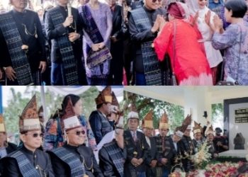 Momen penyerahan resmi berita acara penganugerahan gelar Pahlawan Nasional Tuan Rondahaim