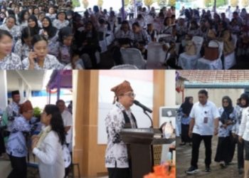 Moment perayaan HUT PGRI Ke 80 Kabupaten Simalungun, Sumut
