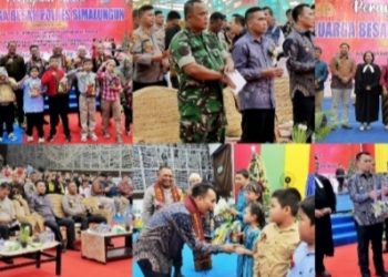 Moment perayaan Natal 25 Desember 2025 Keluarga Besar Polres yang di hadiri Wakil Bupati Benny Gusman Sinaga