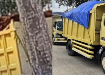 Tiga truck muatan tankos milik vendor yang dicurigai muatannya dipangkas
