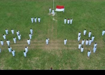 Formasi HUT RI 81 Paskibraka Kecamatan Silou Kahean, Simalungun