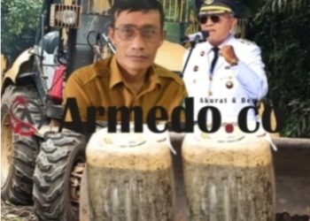 Bupati Anton, Kadis PUTR Hotbinson, alat berat dan jerigen diduga berisi solar subsidi
