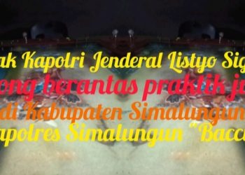 "seruan warga Kecamatan Silau Kahean" dengan latar belakang mesin judi gelper