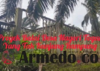 Kerangka pembangunan Balai Desa Nagori Togur