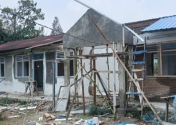 Rehabilitasi gedung Pustu tanpa dipasang papan informasi kegiatan