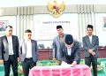 Bupati Simalungun pasca melakukan penandatangan disaksikan unsur pimpinan DPRD