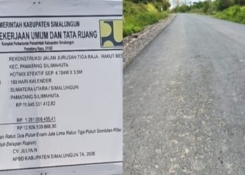 Plang proyek dan realisasi rekonstruksi jalan