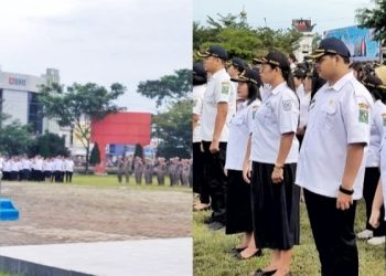 Moment upacara peringatan Hari Sumpah Pemuda yang di gelar Pemkab Simalungun