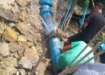 Pipa Milik Perumda Air Minum Tirta Uli Siantar Pecah Akibatkan Layanan Air Minum Pelanggan Terganggu