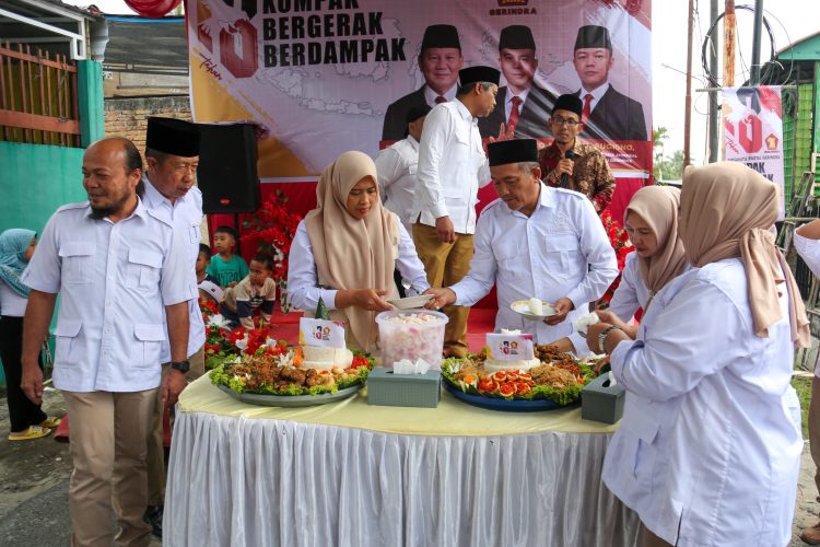 Peringatan HUT ke-18 Partai Gerindra Siantar Digelar di Kantor DPC