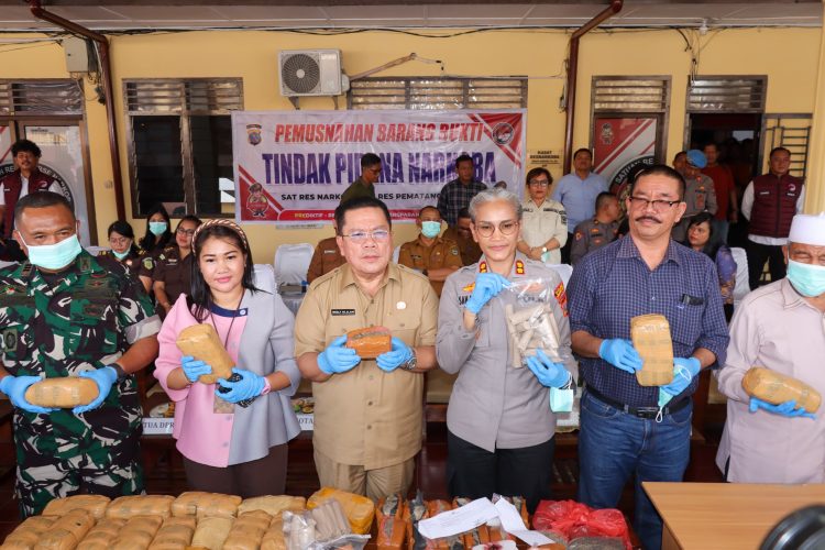 Wali Kota dan Unsur Forkopimda Saksikan Pemusnahan Narkoba di Mapolres