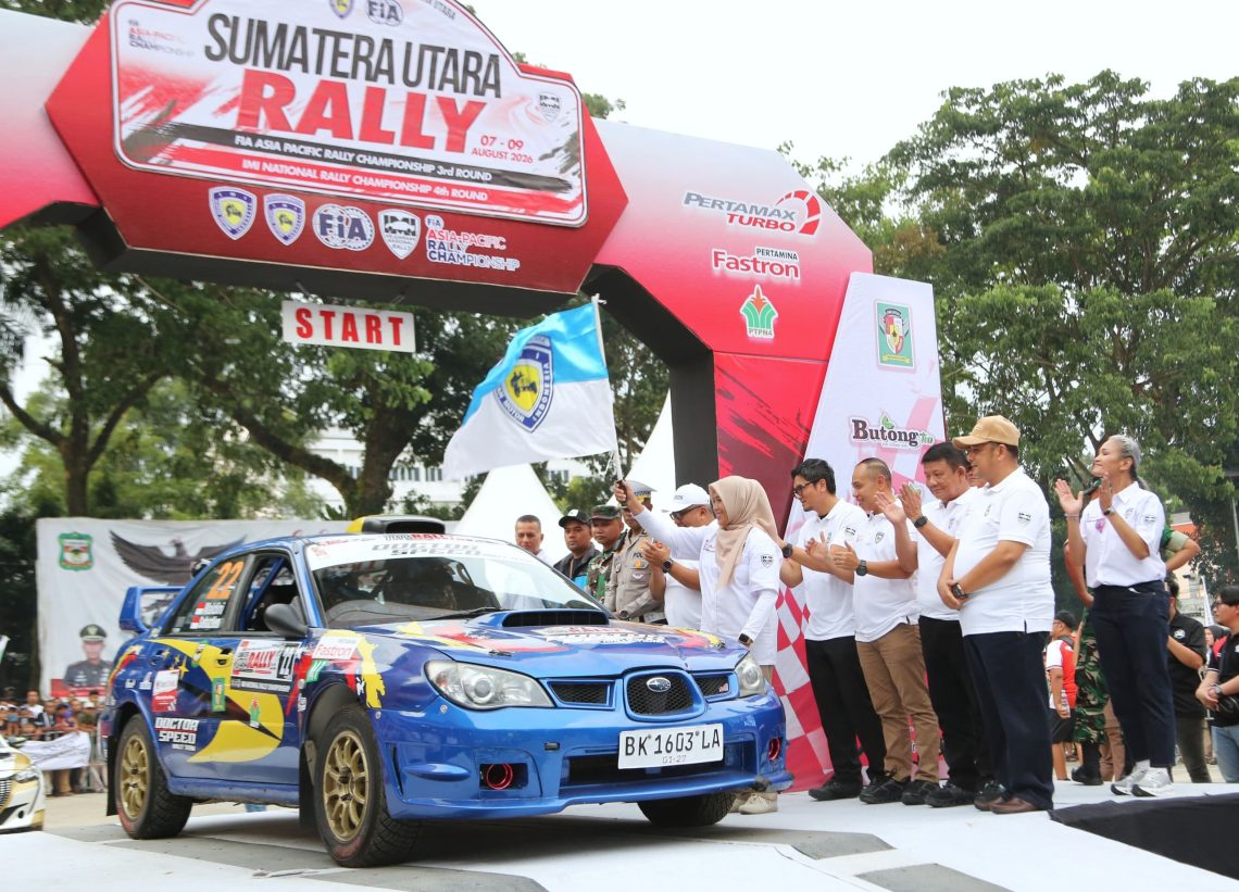 Peserta Sumatera Utara Rally 2026 Fia Asia Pacific Rally Dilepas dari Adam Malik Siantar