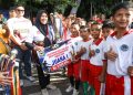 Wesly Bersama Forkopimda Serahkan Hadiah Pemenang Fun Run Merah Putih 8,1 K