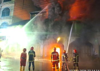 Lima Ruko di Jalan Bandung Siantar Ludes Terbakar