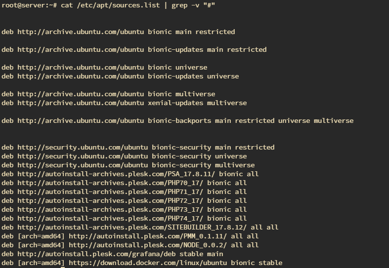 Isi file sources.list
