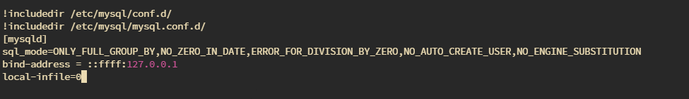 Menghapus konfigurasi MySQL
