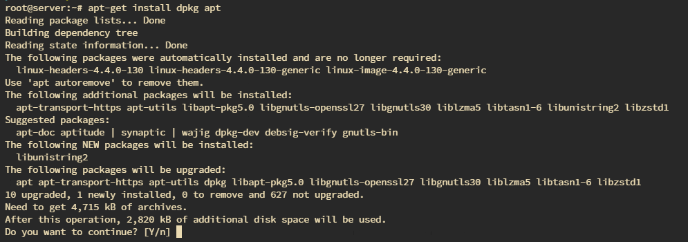 Instalasi paket apt dan dpkg