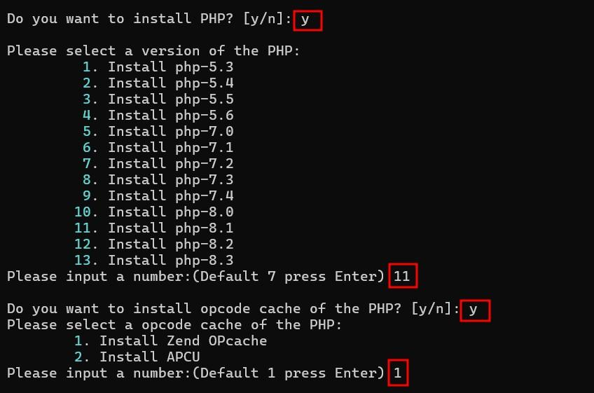 Instalasi PHP via OneinStack