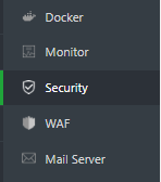 Menu Security di aaPanel