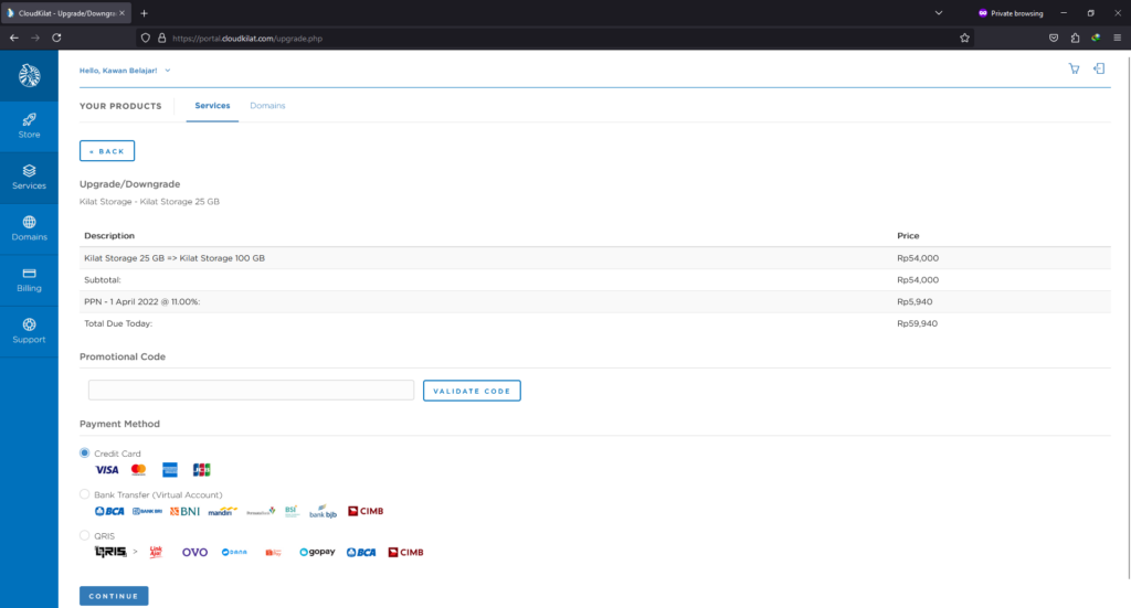 Detail Biaya Upgrade Kilat Storage