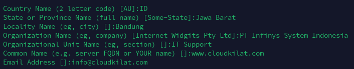 Mengisi informasi CSR