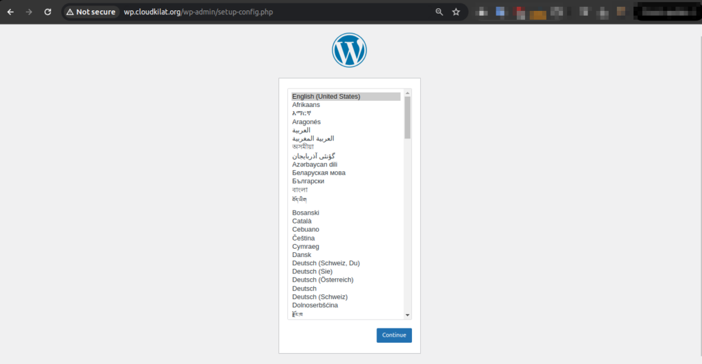 Pemilihan bahasa untuk WordPress