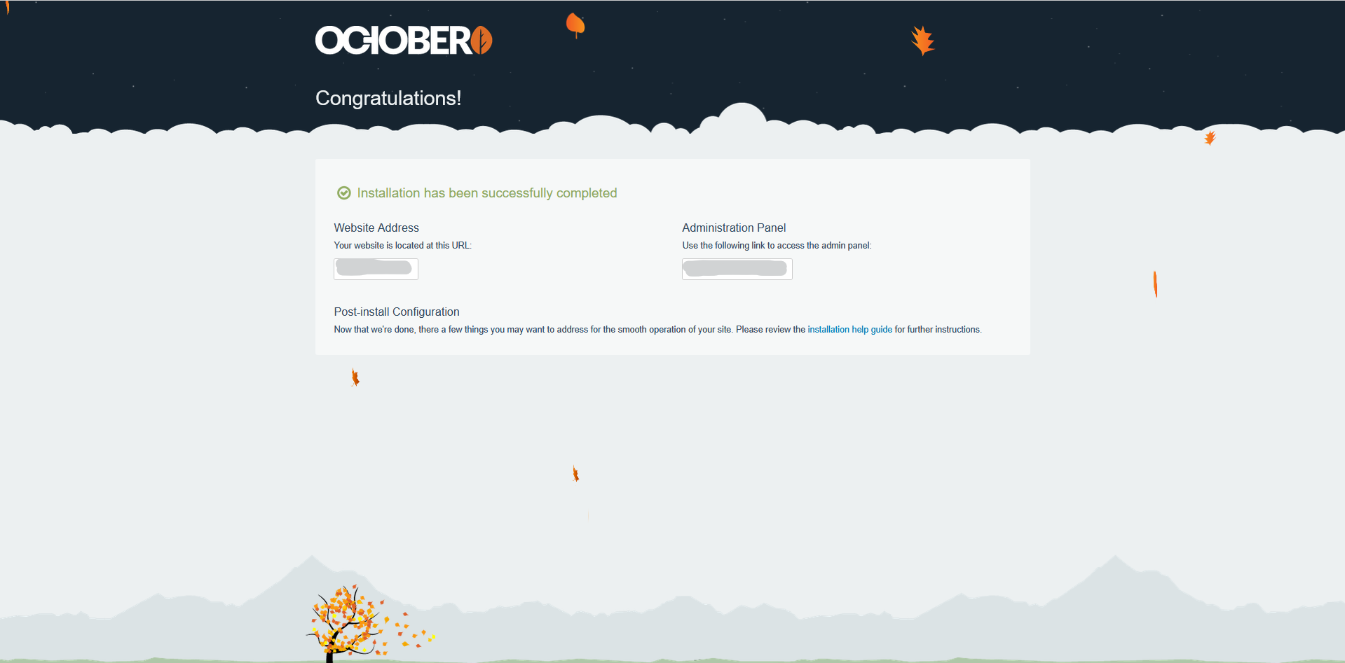 Instalasi Selesai OctoberCMS.png
