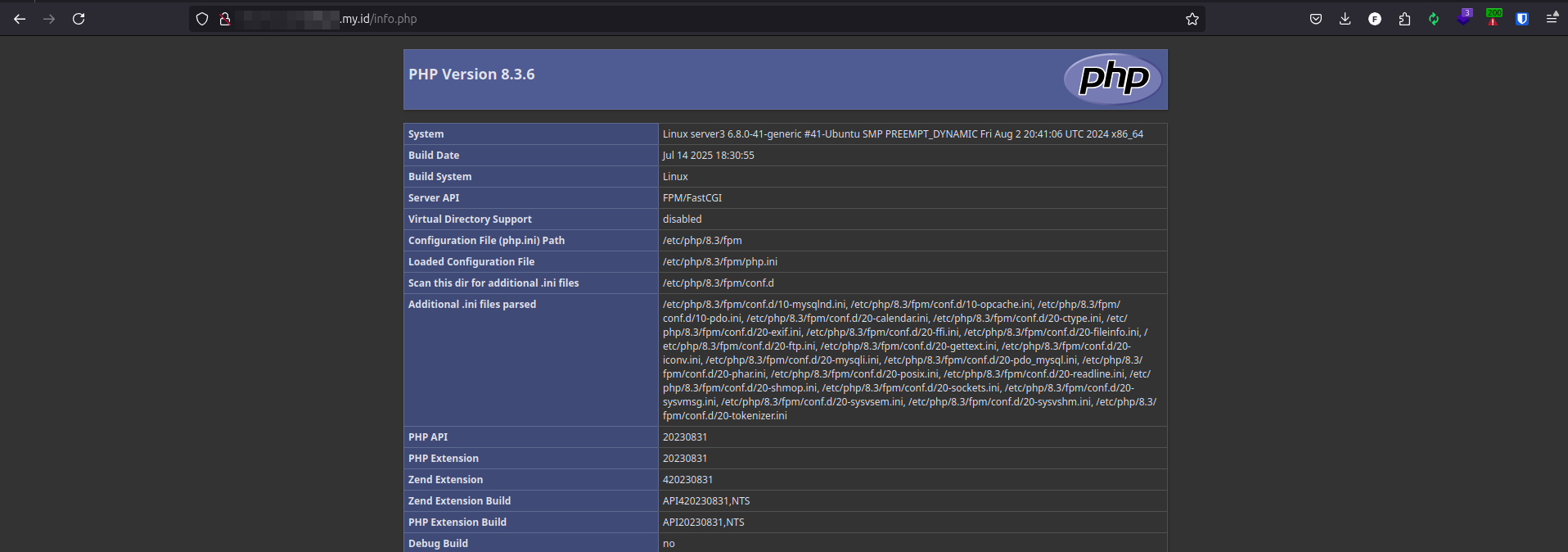 Uji Koneksi Nginx dan PHP-FPM