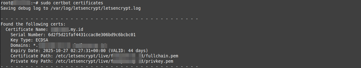 Cek Masa Berlaku SSL Let's Encrypt