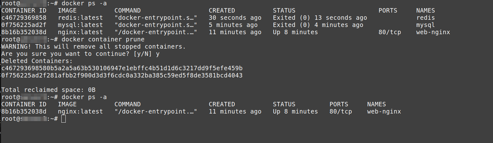Menghapus Semua Container yang Berhenti