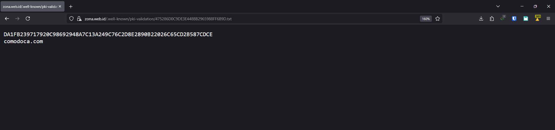 Hasil Akses File Validasi