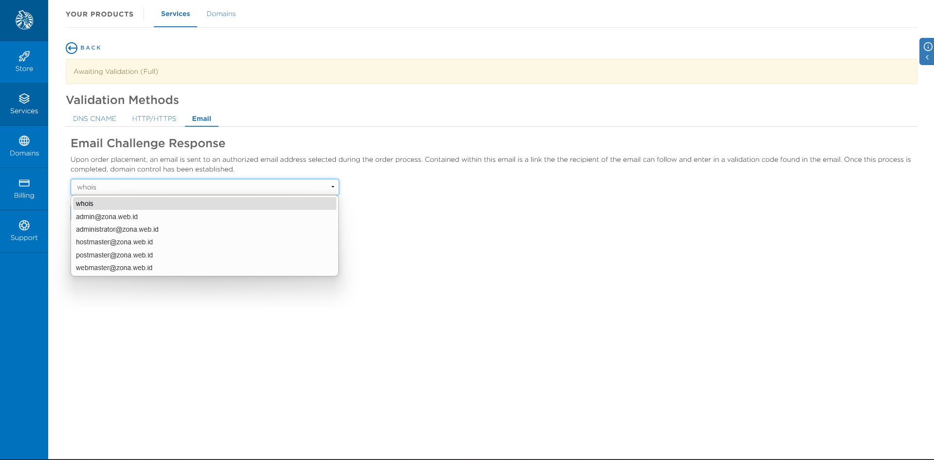 Pemilihan Email Approval