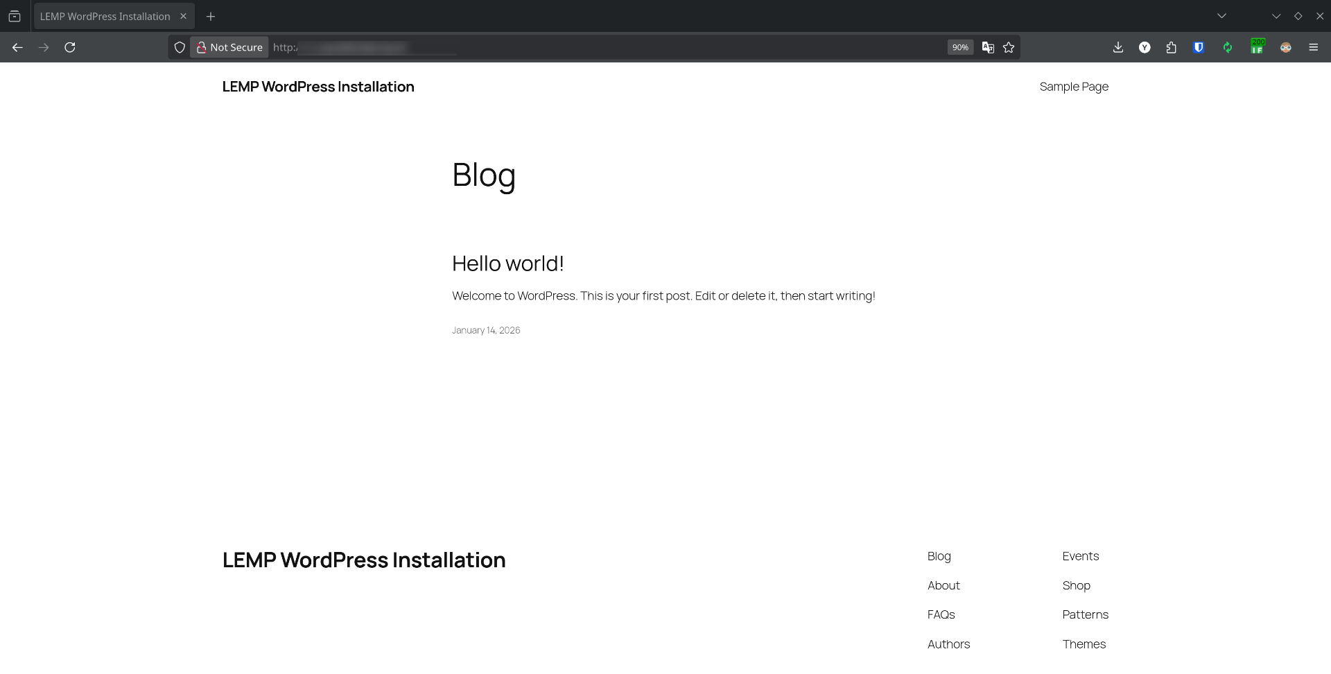 WordPress siap digunakan