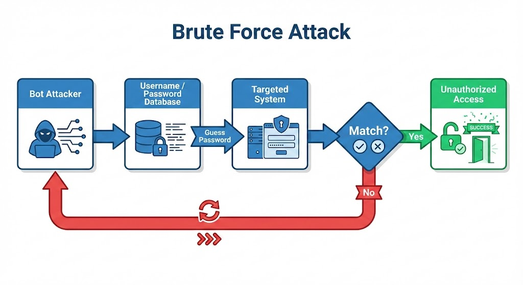 Ilustrasi Brute Force Attack